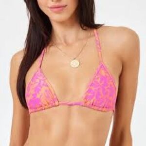 NWT lspace aspen floral bikini top size small